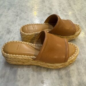 Cole Haan Tan Espadrille Slides